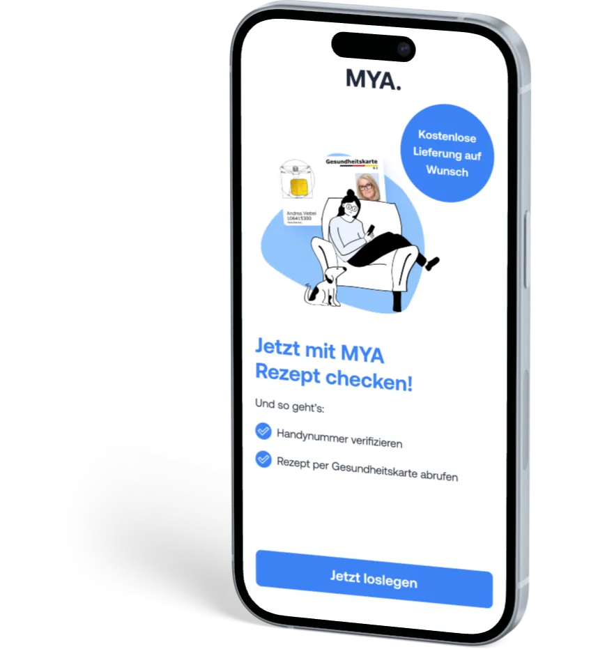 MYA App auf dem iPhone 15