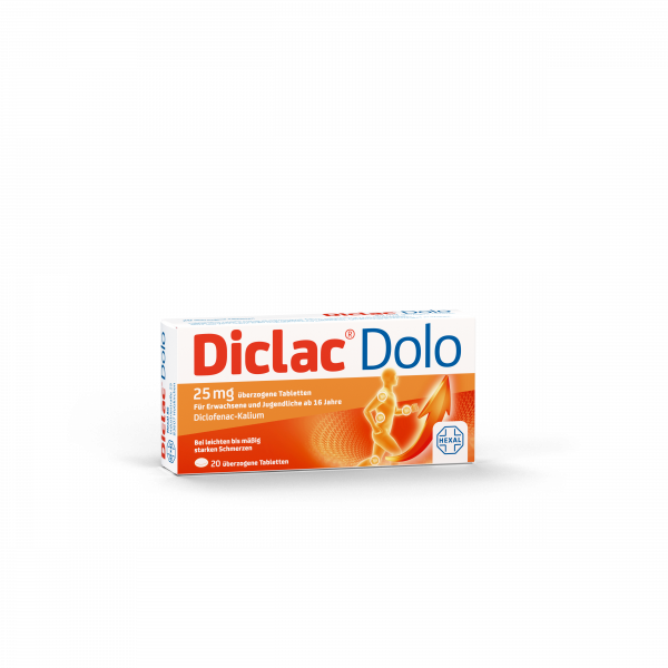 Abbildung für DICLAC Dolo 25 mg überzogene Tabletten