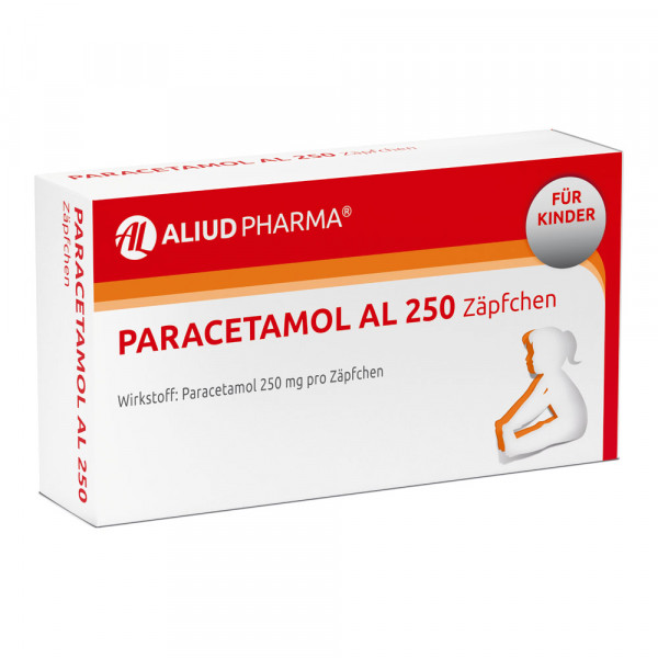 Abbildung für Paracetamol AL 250 Zäpfchen bei akuten Schmerzen und Fieber