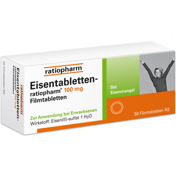 Abbildung für EISENTABLETTEN-ratiopharm 100 mg Filmtabletten