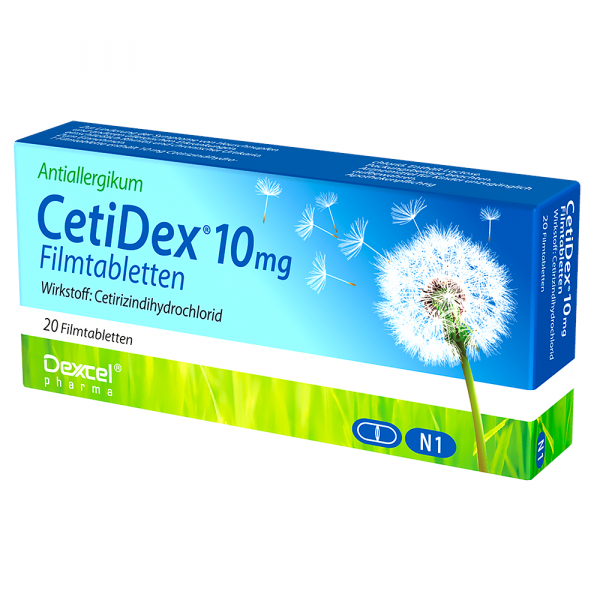 Abbildung für CETIDEX 10 mg Cetirizin Filmtabletten Antiallergikum
