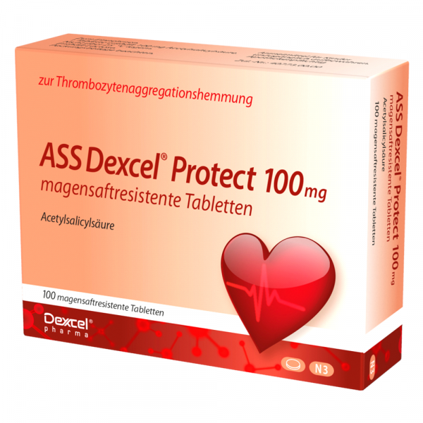 Abbildung für ASS Dexcel Protect 100 mg magensaftresistenteTabletten