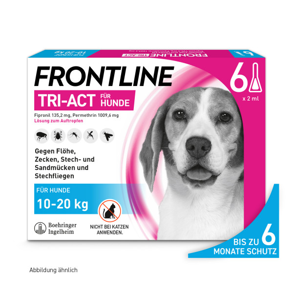 Abbildung für FRONTLINE TRI-ACT gegen Zecken, Flöhe und fliegende Insekten für Hunde M