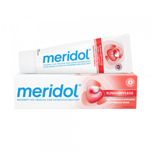 Abbildung für meridol Zahnpasta Rundumpflege - empfindliches Zahnfleisch & Zähne