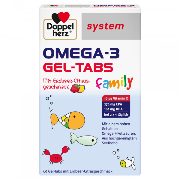 Abbildung für DOPPELHERZ Omega-3 Gel-Tabs family Erdb.Cit.system