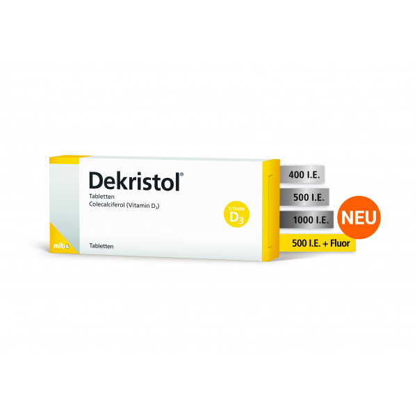 Abbildung für DEKRISTOL Fluor 500 I.E./0,25 mg Tabletten