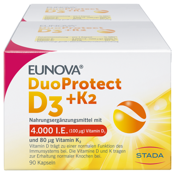 Abbildung für EUNOVA DuoProtect D3+K2 4000 I.E./80 μg Kaps.Kombi