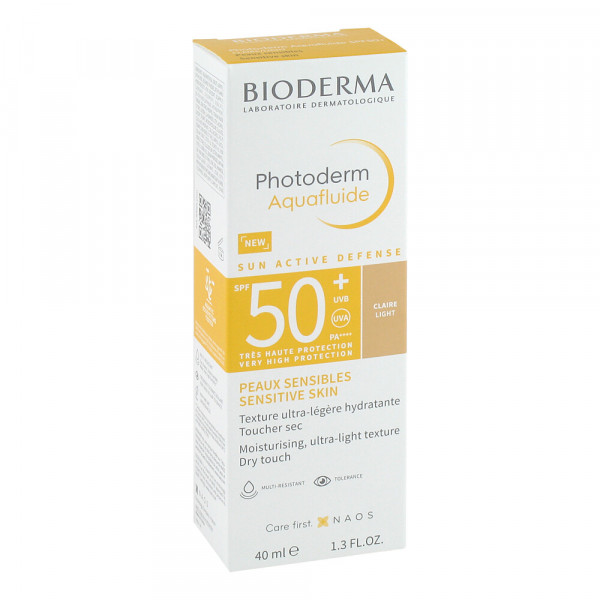 Abbildung für Photoderm Aquafluide LSF50+ hell getönt - Feuchtigkeitsspendender, mattierender Gesichtssonnenschutz mit einer leichten Aqua-Textur