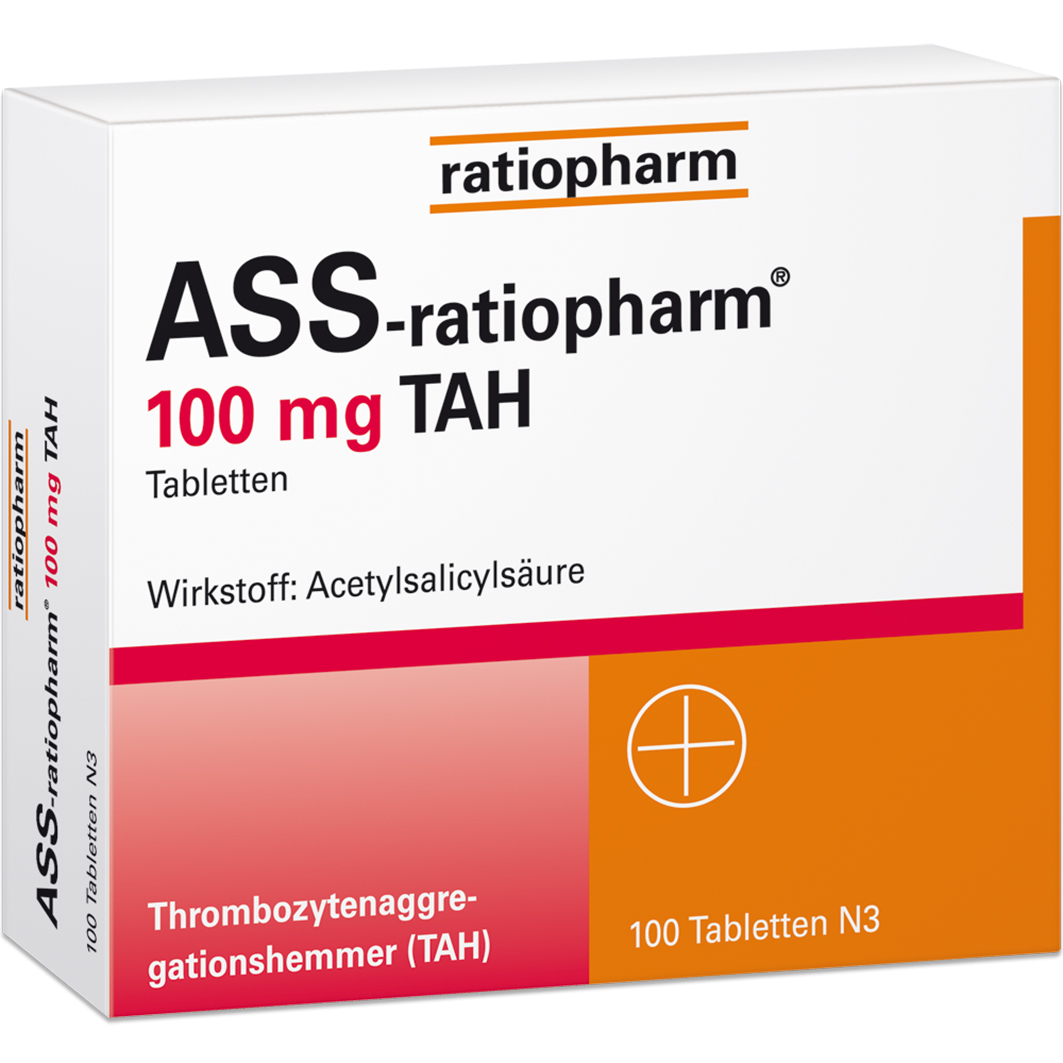 Abbildung für ASS-ratiopharm 100 mg TAH Tabletten