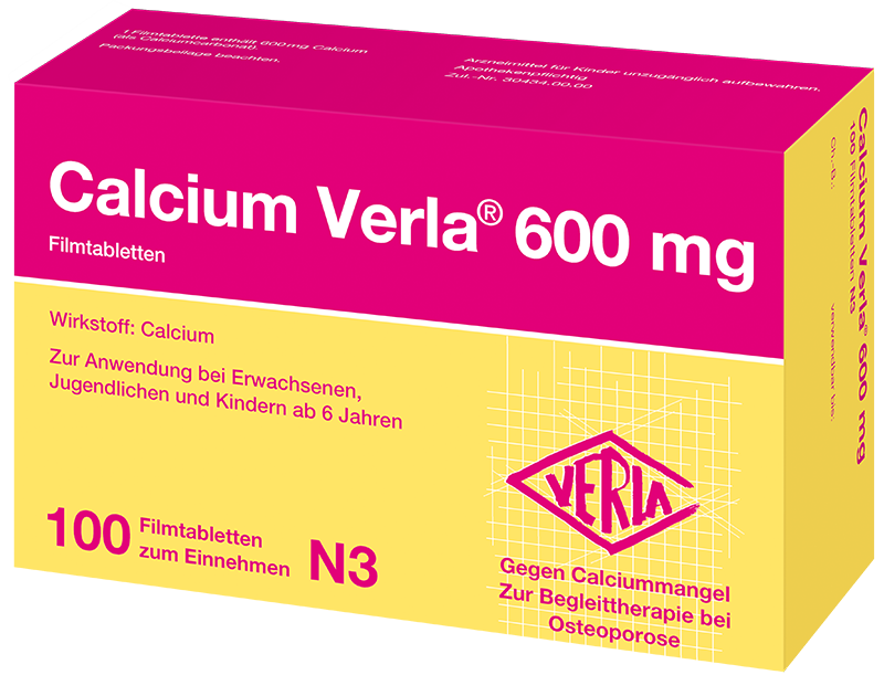 Abbildung für Calcium Verla® 600 mg