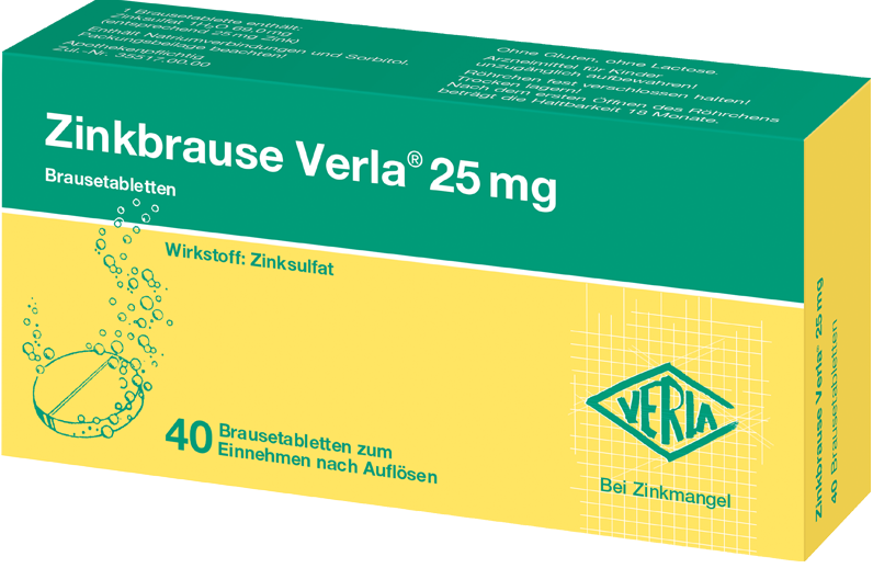 Abbildung für Zinkbrause Verla® 25 mg