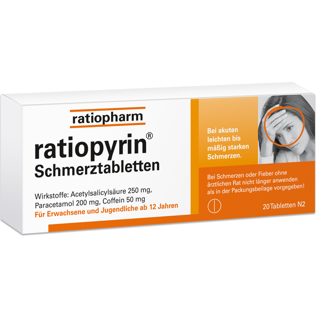 Abbildung für RATIOPYRIN Schmerztabletten
