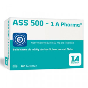 Abbildung für ASS 500-1A Pharma Tabletten