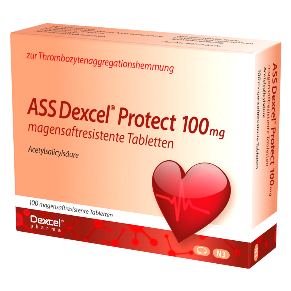 Abbildung für ASS Dexcel Protect 100 mg magensaftresistenteTabletten