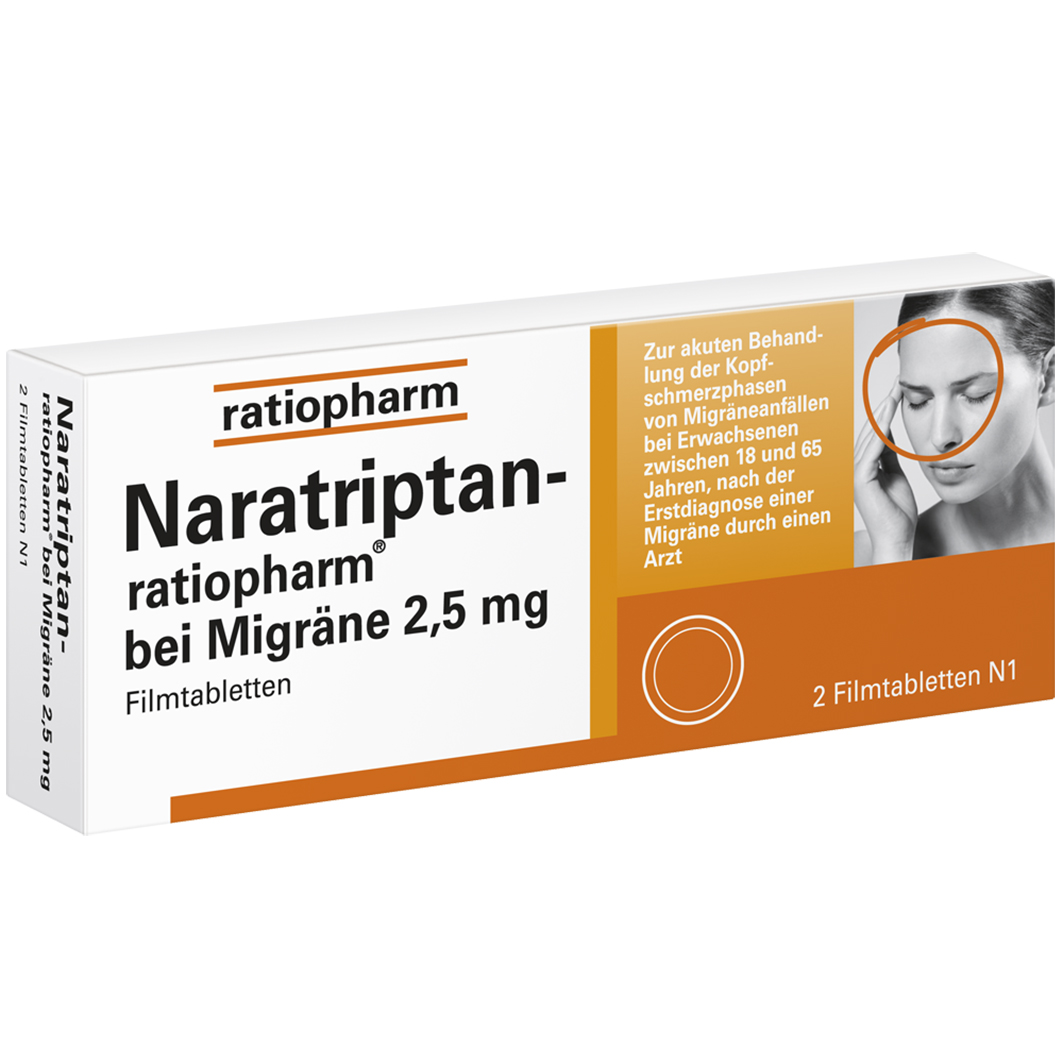 Abbildung für NARATRIPTAN-ratiopharm bei Migräne Filmtabletten