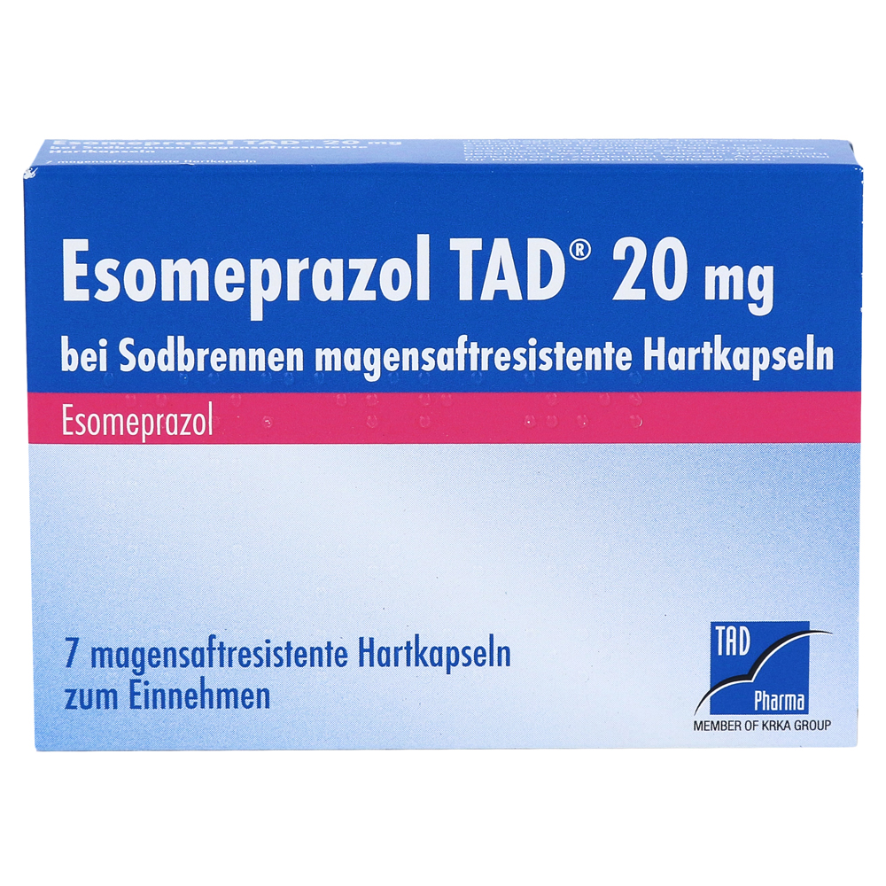 Abbildung für ESOMEPRAZOL TAD 20 mg bei Sodbrennen msr.Hartkaps.