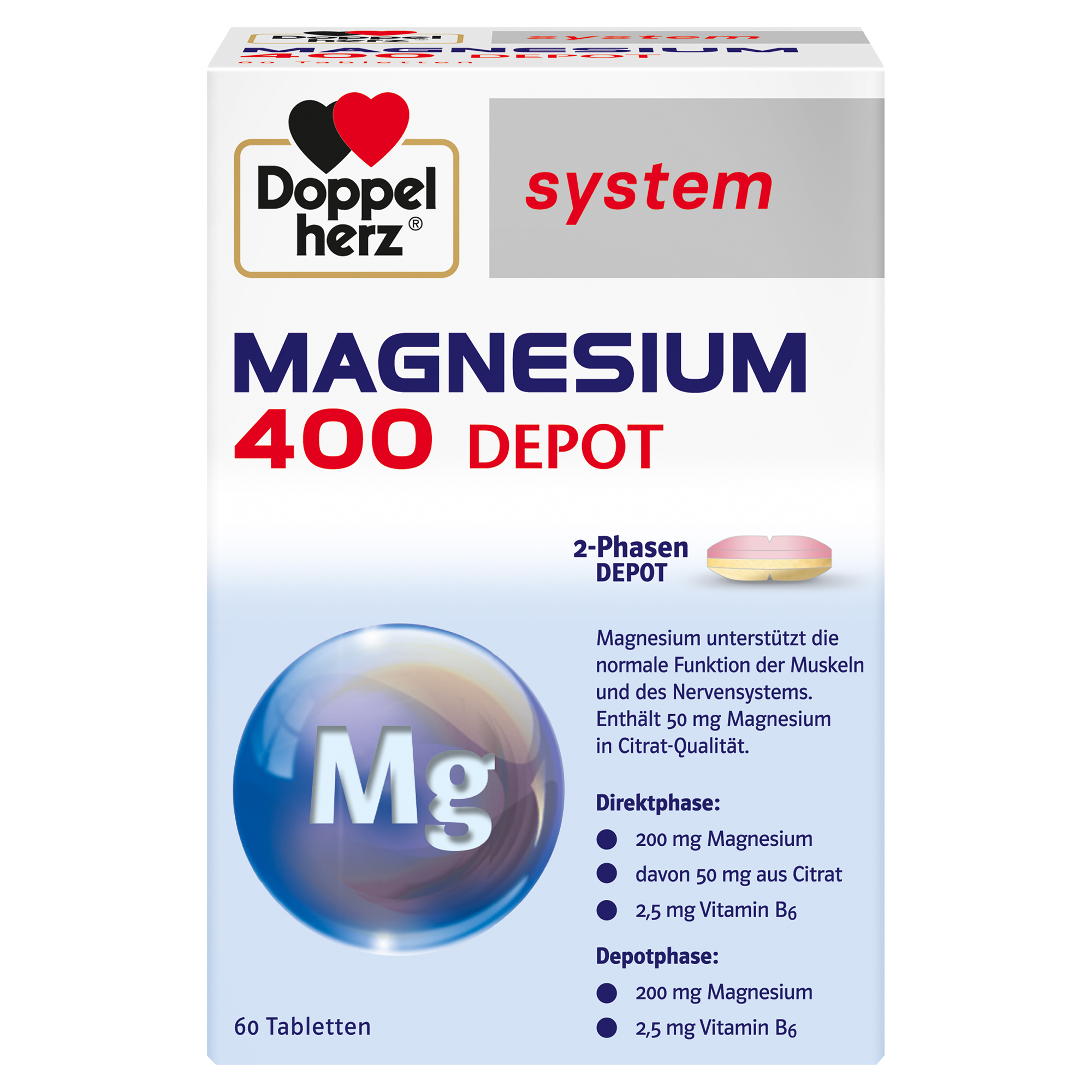 Abbildung für DOPPELHERZ Magnesium 400 Depot system Tabletten
