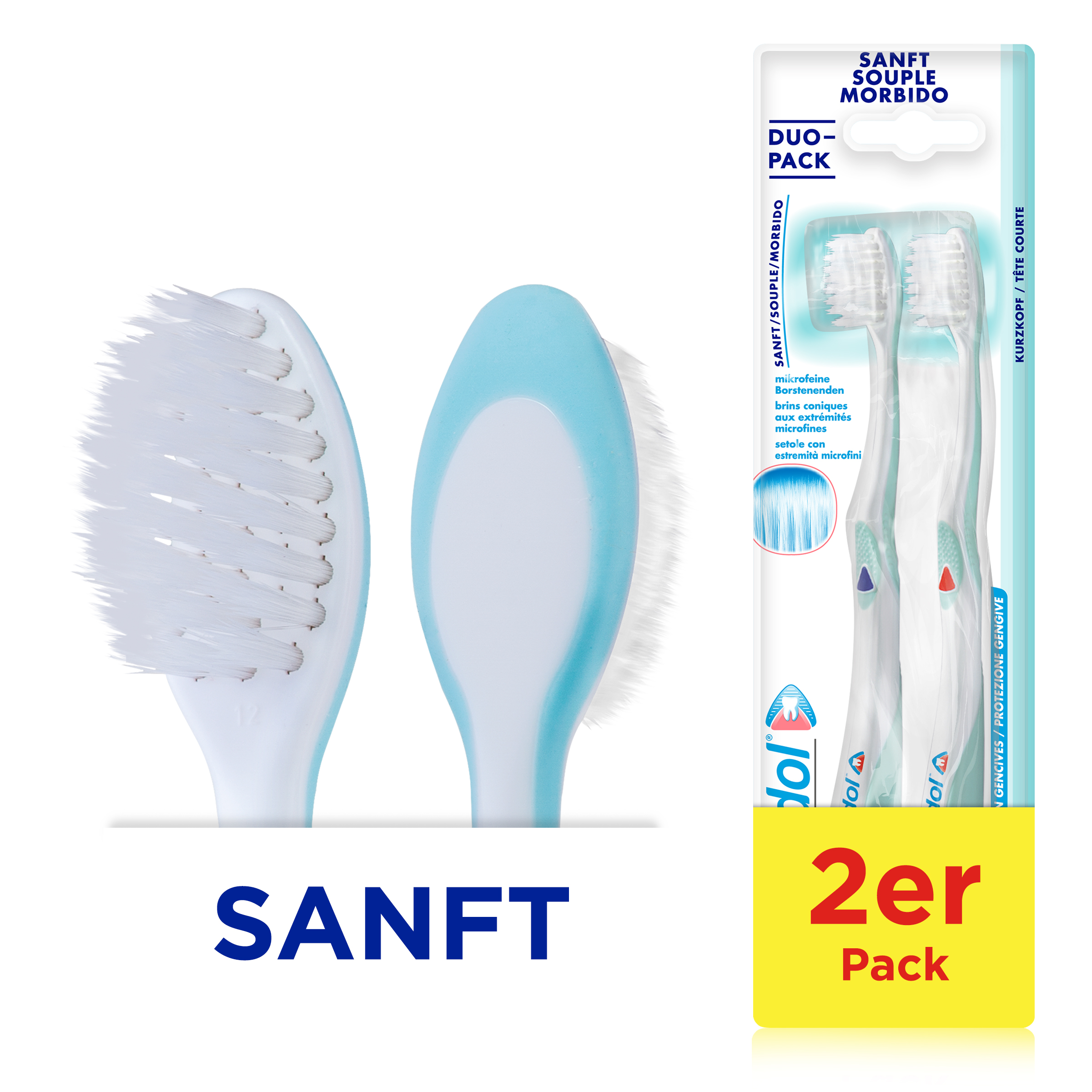 Abbildung für meridol Zahnbürste Zahnfleischschutz, weich, 2er Pack