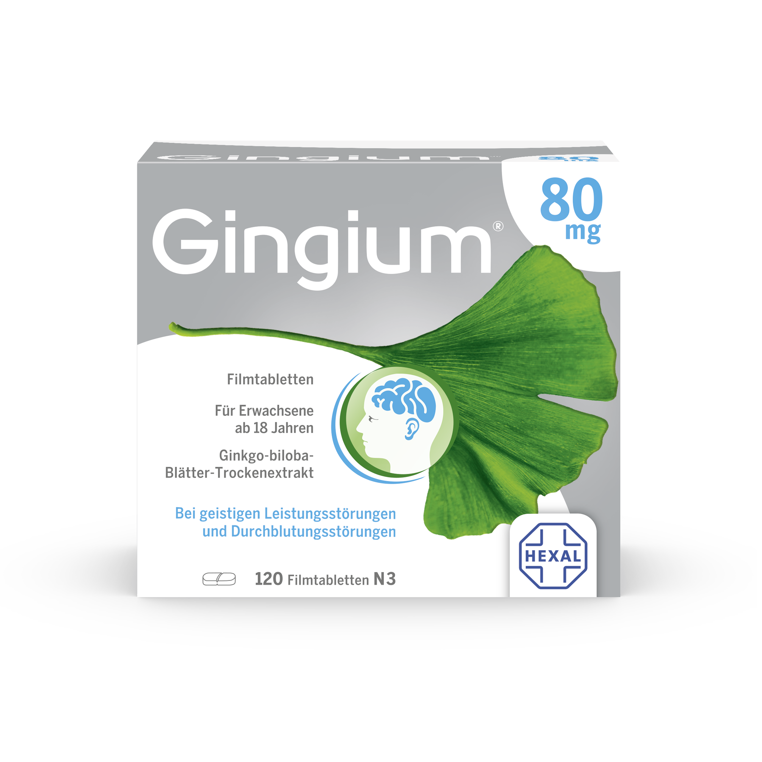 Abbildung für GINGIUM 80 mg Filmtabletten