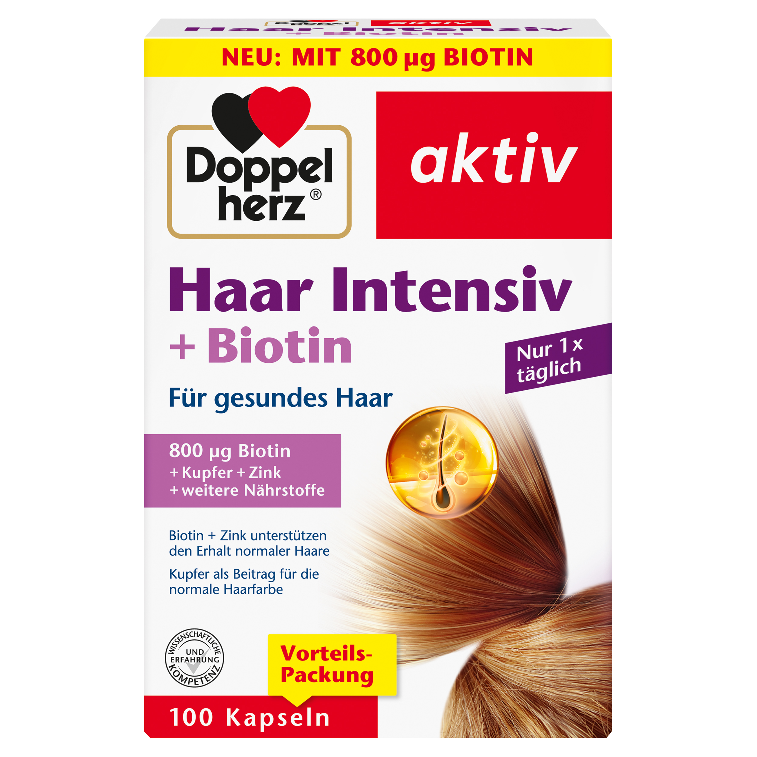 Abbildung für DOPPELHERZ Haar Intensiv+Biotin Kapseln