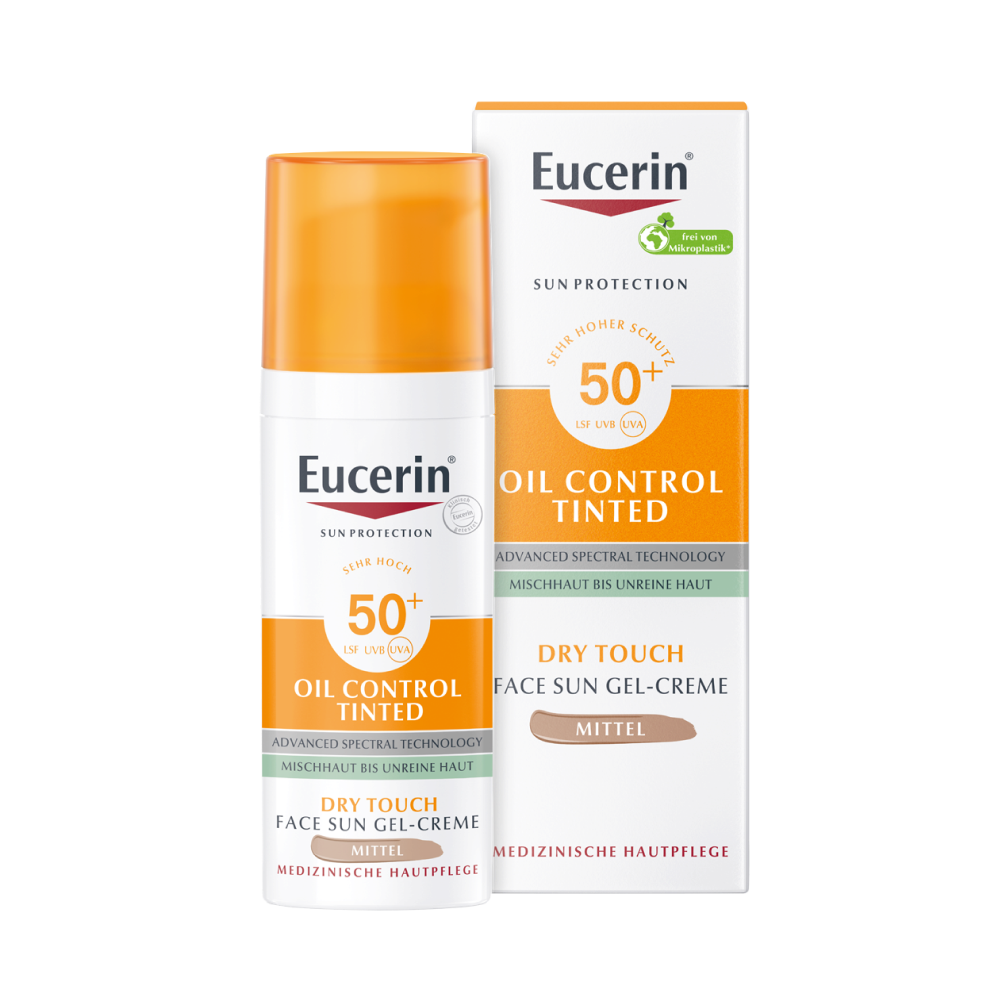 Abbildung für EUCERIN Sun Oil Control tinted Creme LSF 50+ mitt.