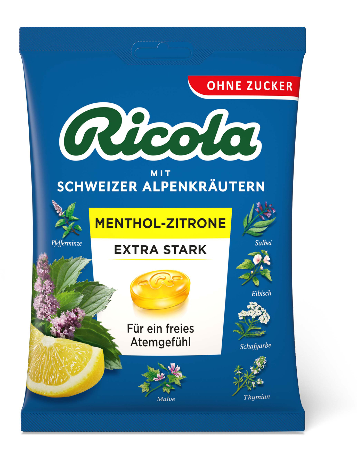 Abbildung für RICOLA o.Z.Beutel Menthol-Zitrone extra stark Bon.