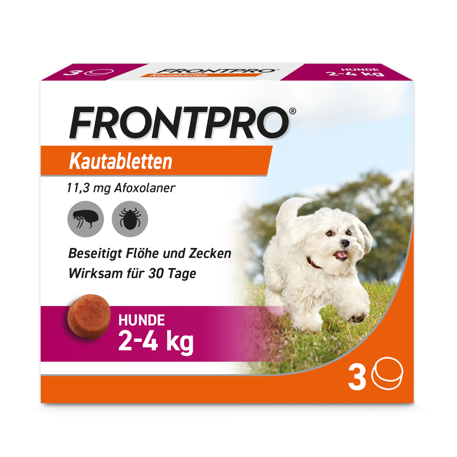Abbildung für FRONTPRO 11 mg Kautabletten f.Hunde 2-4 kg