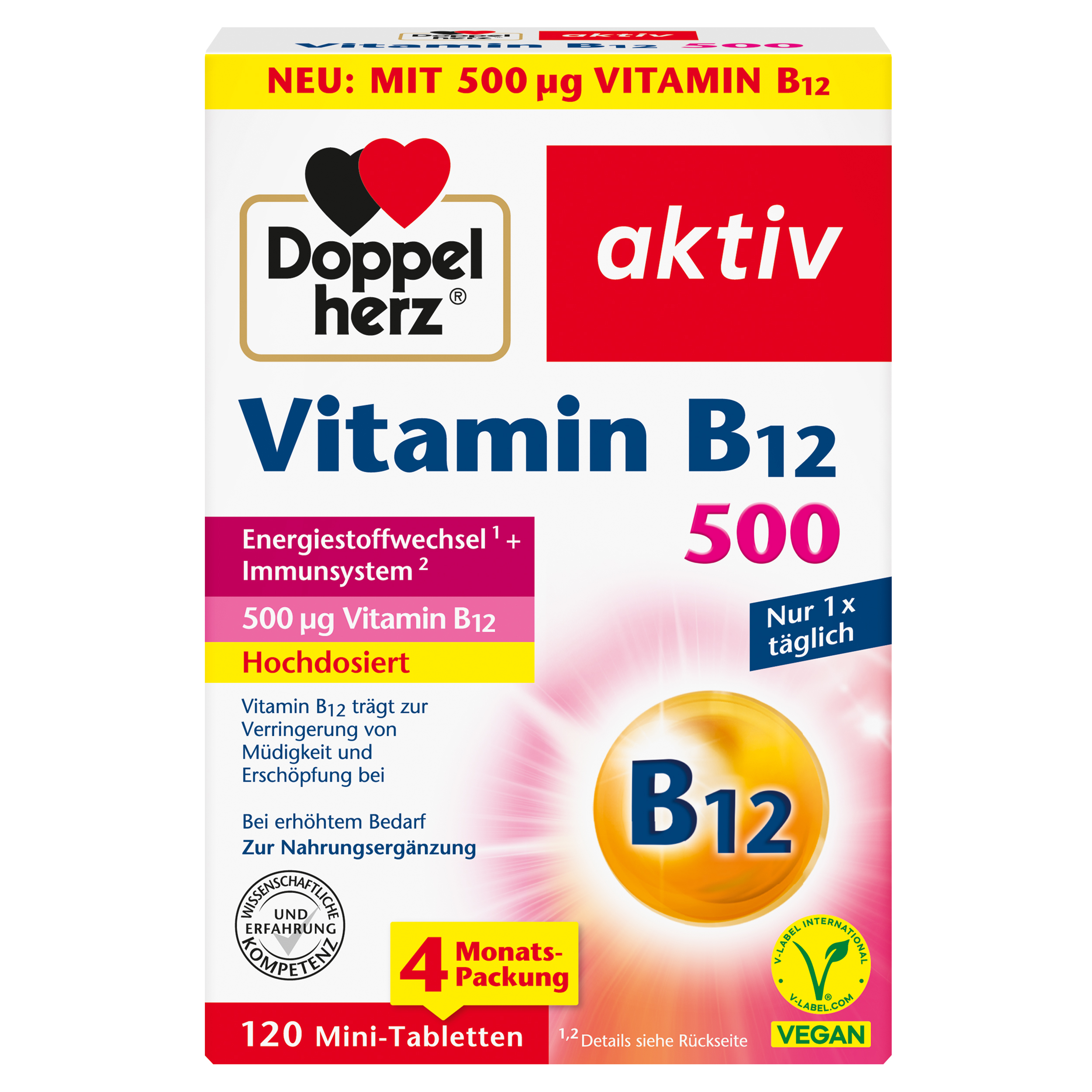 Abbildung für DOPPELHERZ Vitamin B12 500 Tabletten