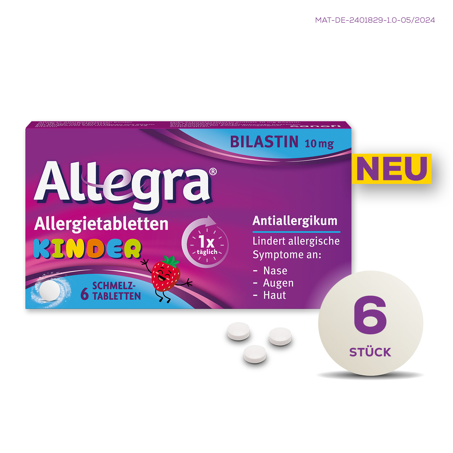 Abbildung für ALLEGRA Allergietabletten Kinder 10 mg Schmelztabletten